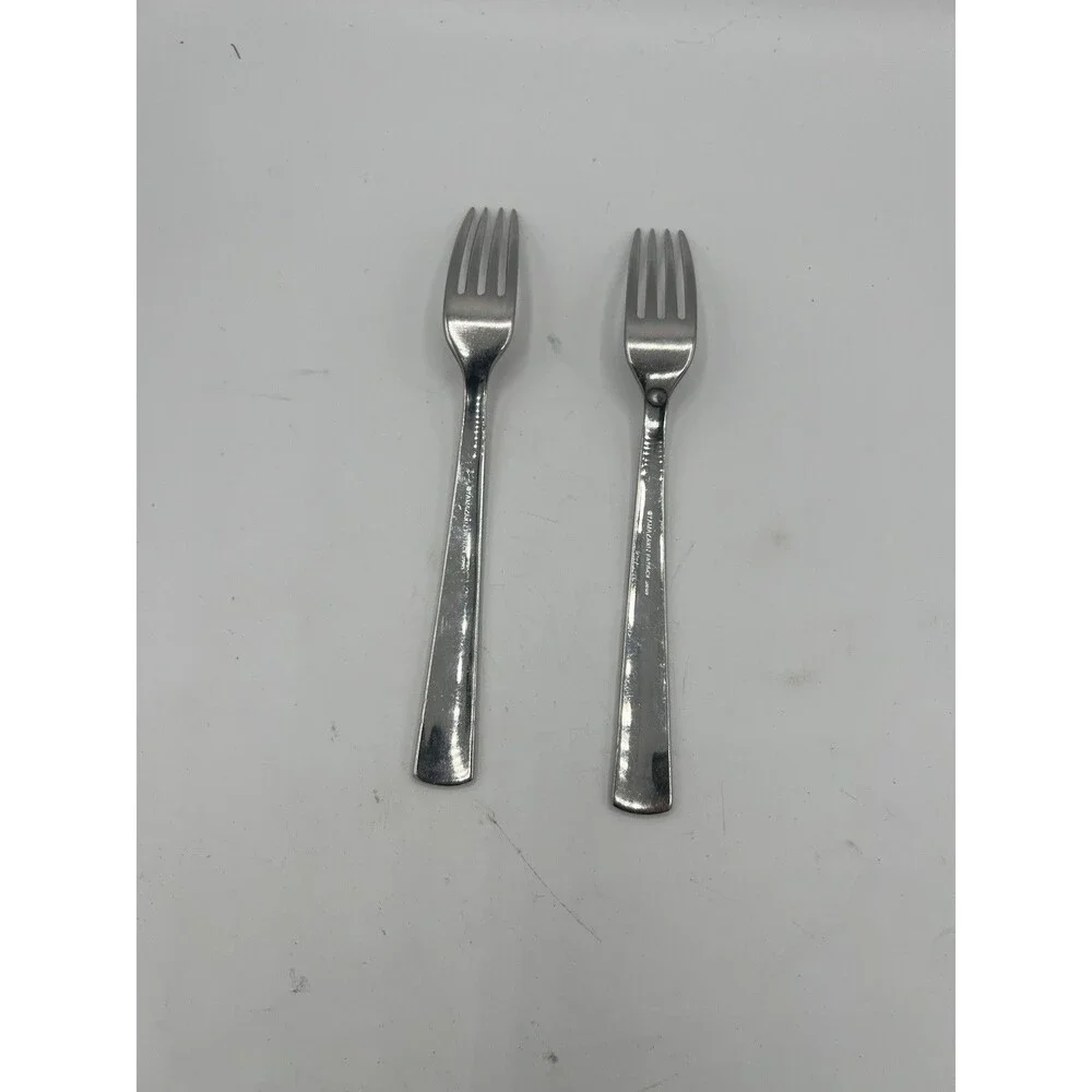 Yamazaki Patrick Chelsea Gold Dinner Forks Set of 2 Stainless Japan 7 3/4”